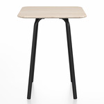 Parrish Square Cafe Table - Black Powder Coated Aluminum / Ash Plywood