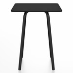 Parrish Square Cafe Table - Black Powder Coated Aluminum / Black HPL