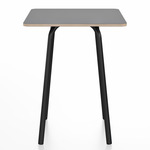 Parrish Square Cafe Table - Black Powder Coated Aluminum / Grey Laminate Plywood