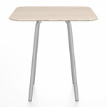 Parrish Square Cafe Table - Clear Anodized Aluminum / Ash Plywood