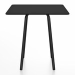 Parrish Square Cafe Table - Black Powder Coated Aluminum / Black HPL