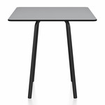 Parrish Square Cafe Table - Black Powder Coated Aluminum / Grey HPL