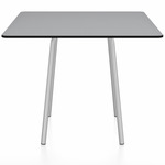 Parrish Square Cafe Table - Clear Anodized Aluminum / Grey HPL
