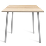 Run Dining Table - Clear Anodized Aluminum / Accoya Wood