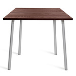 Run Dining Table - Clear Anodized Aluminum / Walnut Plywood