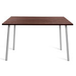 Run Dining Table - Clear Anodized Aluminum / Walnut Plywood