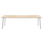 Run Dining Table - Clear Anodized Aluminum / Accoya Wood