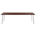 Run Dining Table - Clear Anodized Aluminum / Walnut Plywood