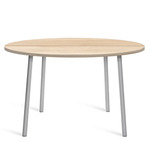 Run Coffee Table - Clear Anodized Aluminum / Accoya Wood