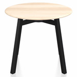 SU Low Round Table - Black Anodized Aluminum / Accoya Wood