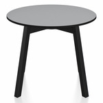 SU Low Round Table - Black Anodized Aluminum / Grey HPL