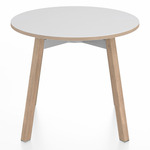 SU Low Round Table - Oak / White Laminate Plywood