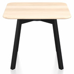 SU Low Square Table - Black Anodized Aluminum / Accoya Wood