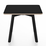 SU Low Square Table - Black Anodized Aluminum / Black Laminate Plywood
