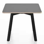 SU Low Square Table - Black Anodized Aluminum / Grey Laminate Plywood