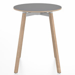 SU Round Cafe Table - Oak / Grey Laminate Plywood