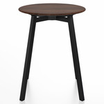 SU Round Cafe Table - Black Anodized Aluminum / Walnut Plywood