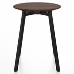 SU Round Cafe Table - Black Anodized Aluminum / Walnut Plywood