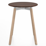 SU Round Cafe Table - Oak / Walnut Plywood