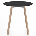SU Round Cafe Table - Oak / Black HPL