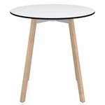 SU Round Cafe Table - Oak / White HPL