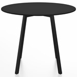 SU Round Cafe Table - Black Anodized Aluminum / Black HPL