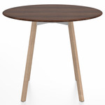 SU Round Cafe Table - Oak / Walnut Plywood