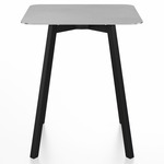 SU Square Cafe Table - Black Anodized Aluminum / Hand Brushed Aluminum