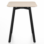 SU Square Cafe Table - Black Anodized Aluminum / Ash Plywood