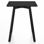 SU Square Cafe Table - Black Anodized Aluminum / Black HPL