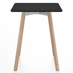 SU Square Cafe Table - Oak / Black HPL