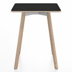 SU Square Cafe Table - Oak / Black Laminate Plywood