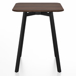 SU Square Cafe Table - Black Anodized Aluminum / Walnut Plywood