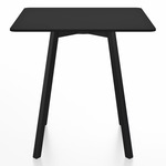 SU Square Cafe Table - Black Anodized Aluminum / Black HPL