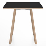 SU Square Cafe Table - Oak / Black Laminate Plywood