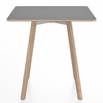 SU Square Cafe Table - Oak / Grey Laminate Plywood
