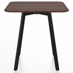 SU Square Cafe Table - Black Anodized Aluminum / Walnut Plywood
