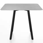 SU Square Cafe Table - Black Anodized Aluminum / Hand Brushed Aluminum