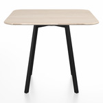 SU Square Cafe Table - Black Anodized Aluminum / Ash Plywood