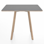 SU Square Cafe Table - Oak / Grey Laminate Plywood