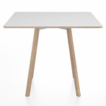 SU Square Cafe Table - Oak / White Laminate Plywood