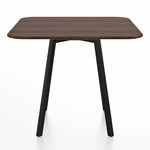 SU Square Cafe Table - Black Anodized Aluminum / Walnut Plywood