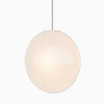 Ova Pendant - White Canopy / Clear