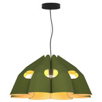 Victoria Pendant - Black / Green / Ash