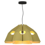 Victoria Pendant - Black / Pale Green / Ash
