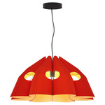 Victoria Pendant - Black / Red/ Ash