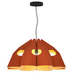Victoria Pendant - Black / Terracotta / Ash