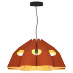 Victoria Pendant - Black / Terracotta/ Ash