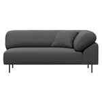 Collar Open End Sofa - Black / Cyber 2101