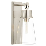 Wentworth Wall Sconce - Brushed Nickel / Clear